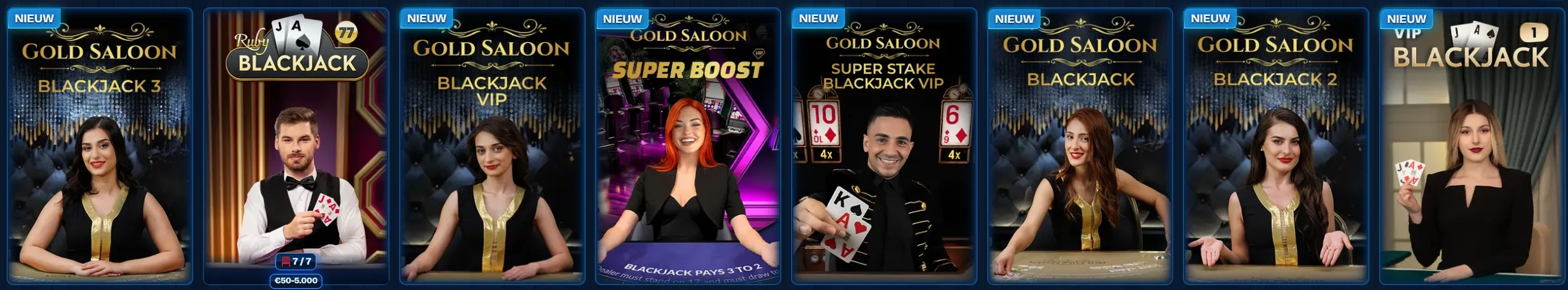 Blackjack in Live Casino Betenza Casino